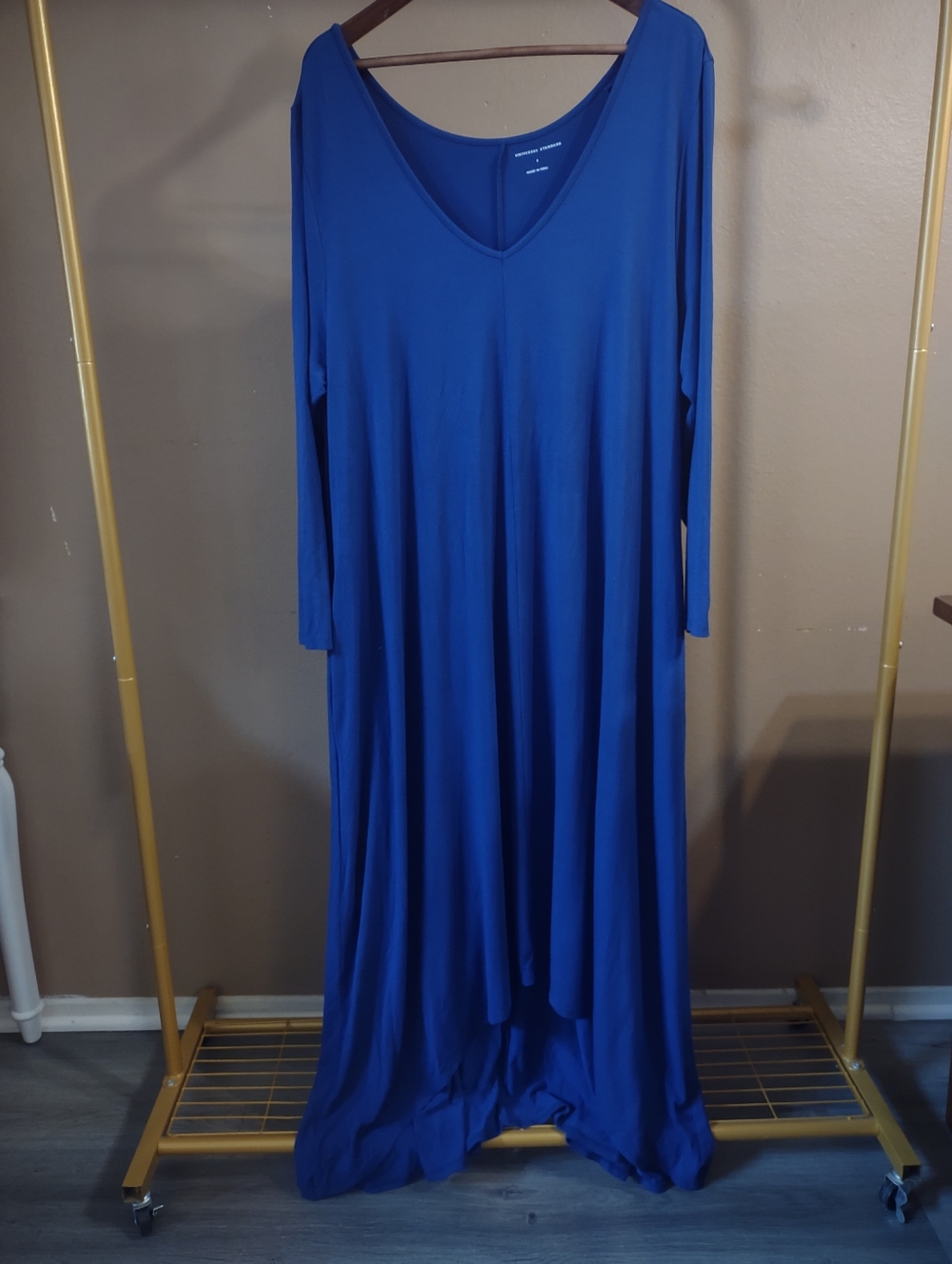 Universal Standard Royal Blue V-Neck High Low Maxi Dress - Picture 2 of 7